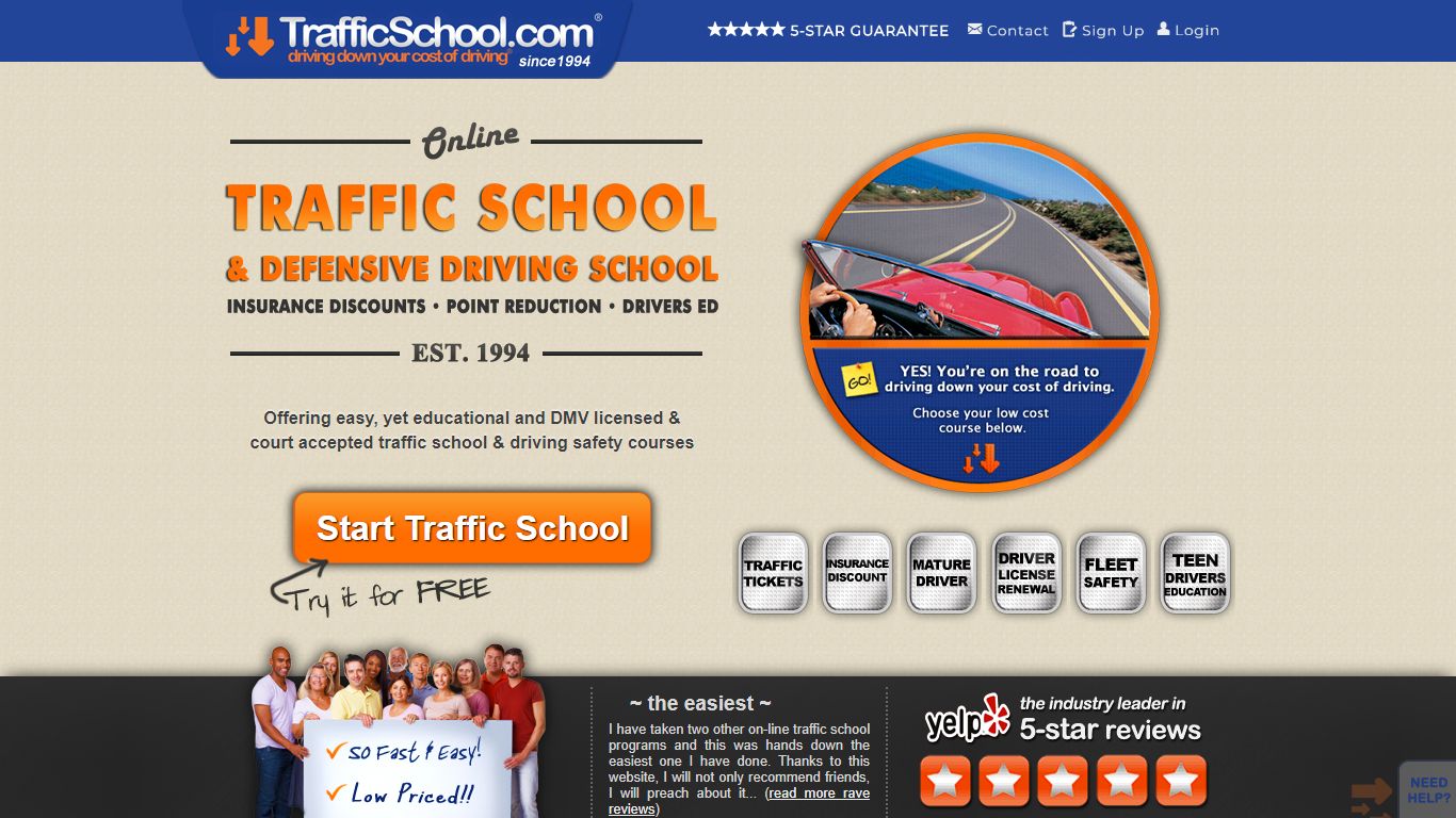 TrafficSchool.com Online Traffic School and Defensive Driving