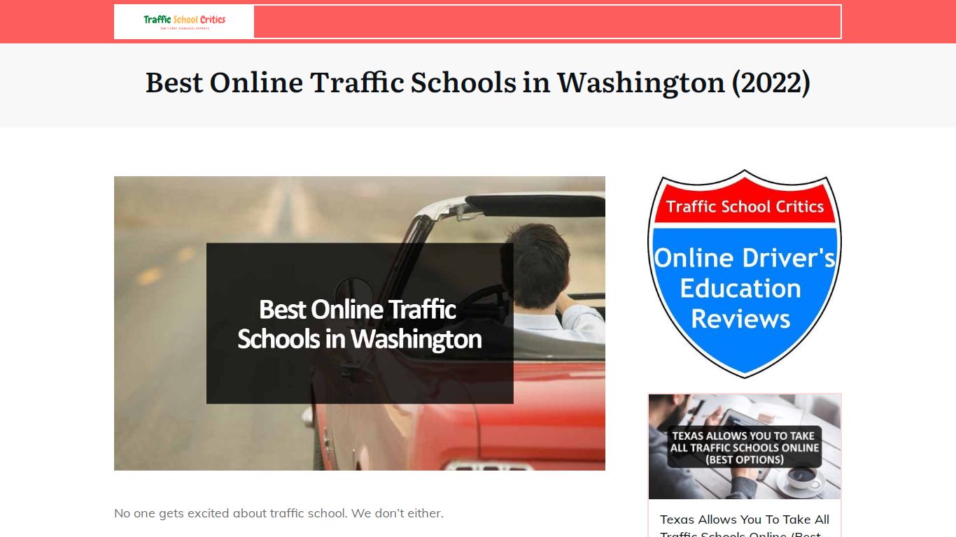 Best Online Traffic Schools in Washington (2022) - Traffic School Critics